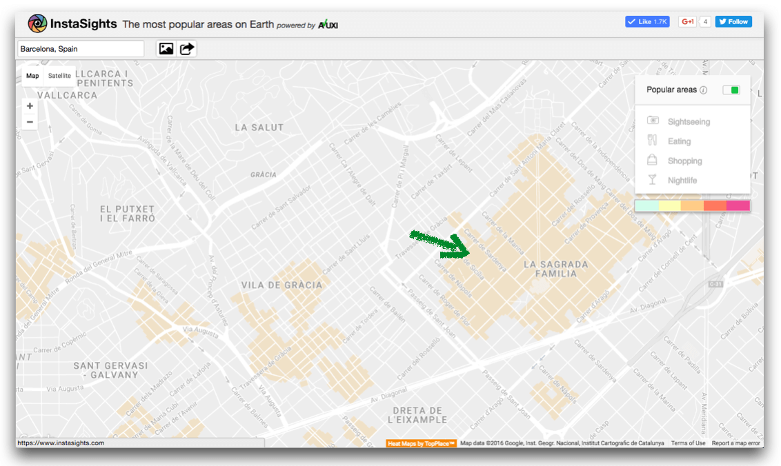 Areas of Interest by Google