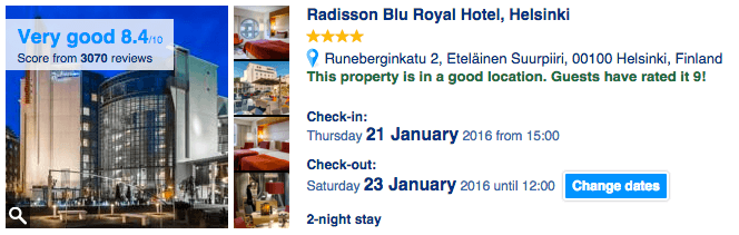 Booking Location Score
