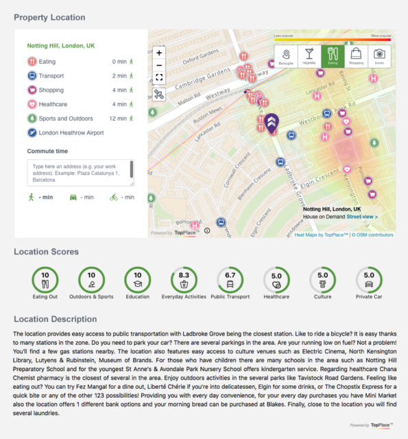 Location context maps for Real Estate