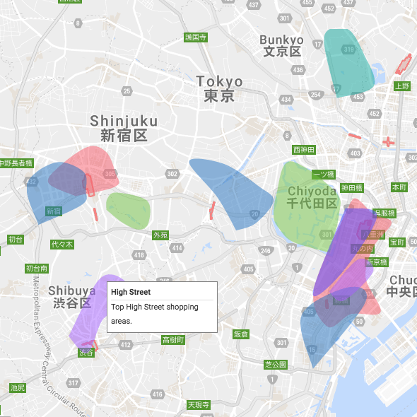 Tokyo - Top Areas - by TopPlace