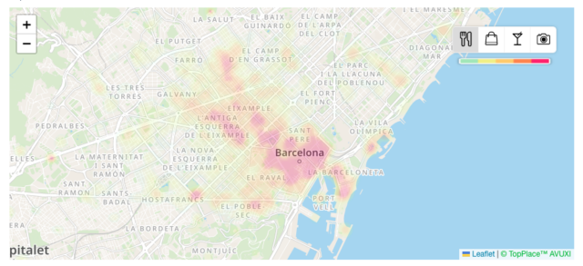 Heat Maps popular areas