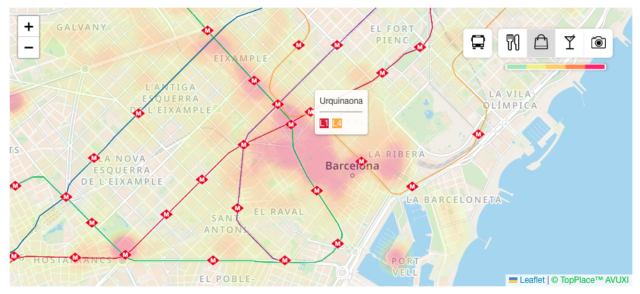 Heat Maps popular areas and public transports